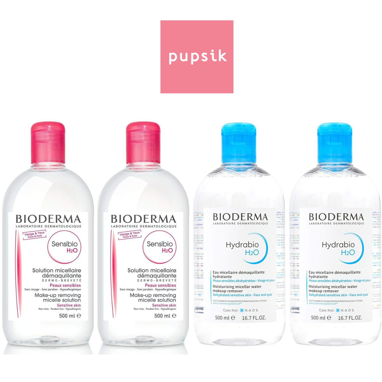 Bioderma H2O Make-up Removing Micellar Solution - Hydrabio, Sensibio, Crealine, Sebium