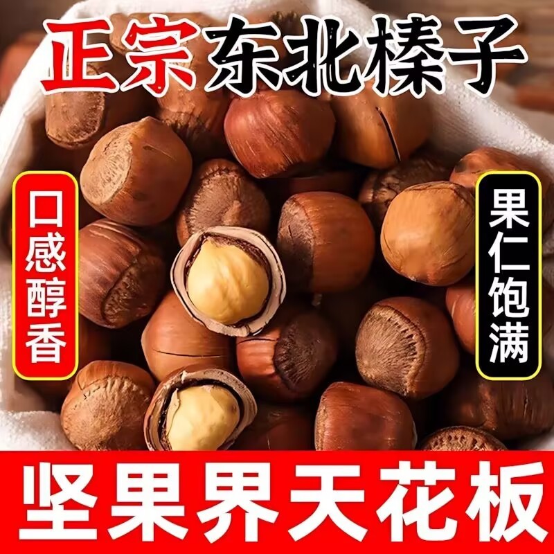 Big hazelnut northeast specialty new products fresh open hazelnut Tieling Kaiyuan snacks nuts roasted seeds and nuts.