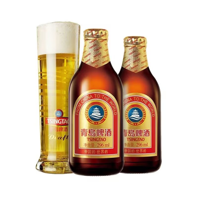 Tsingtao Brewery Little Brown Gold 296ml*24 bottles of small gold bottles of brown gold.
